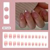 Rchovsam Cat Eyes Press on Nails Almond Medium Fake Nails French Cat Eye False Nails with Design Glue on Nails Acrylic Stick on Nails Full Cover Gel Nails for Women Girls 24pcs