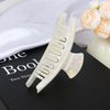 Big Hair Claw Clips for Women Acetate Hair Claws for Long Thin Thick Hair Banana Metal Hair Barrette 4.5"Strong Hold Jaw Claw Clips for Girls Nonslip French Style Hair Accessories (pearl white)