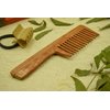 SVATV Handcrafted Neem wood Comb For Detangling Hair For Thick, Curly And Wavy Hair, Non-static And Eco-friendly With Wide Tooth For Grooming Hair Comb - N-81