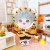 niannyyhouse Tiger Coat Fur Jeans 2-Piece Set 7.8in（20cm） Plush Doll Clothes Accessories (C)