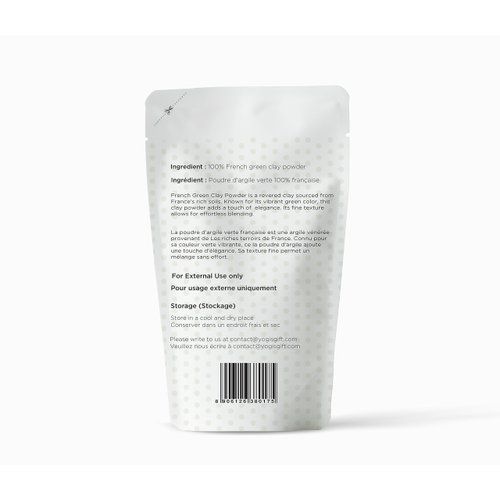 French Green Clay Powder 1lb | Deep Facial Cleanser | Skin Softening Organic Face Mask | Natural Detoxifying Mask | Argile Verte | By Yogi's Gift®