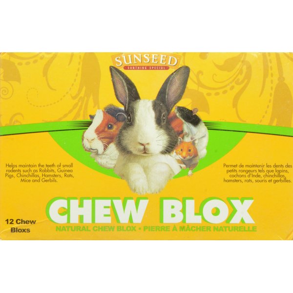 Sun Seed Company Sss39400 12-Pack Chinchilla Wood Chew Blox Display