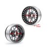 RCLIONS 4pcs Aluminum Alloy 2.2inch Beadlock Wheels Rims for Axial Wraith SCX10 TRX4 1/10th RC Rock Crawler Car (Titanium)