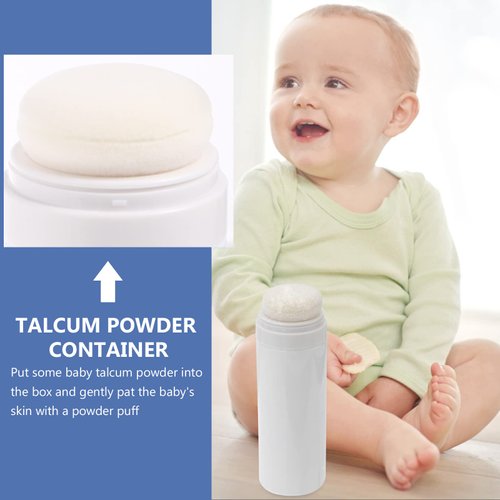 Baby Powder Puff Box Fluffy Body After- Bath Powder Case Baby Care Face Body Villus Powder Puff Container Makeup Cosmetic Talcum Powder Container