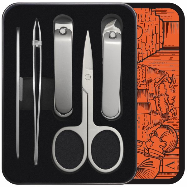 Konovo 5-Piece Nail Clippers Set，Stainless Steel Manicure Kit, Nail Grooming Travel Kit, Ail Clippers for Men, Toenail Clippers or Nail Cutter, Fingernail Clippers For Women, Manicure and Pedicure Kit