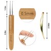 5 Pcs Dreadlocks Tool Set Includes 3 Pcs Dreadlocks Crochet 1 Hook 2 Hooks 3 Hooks Hair Weaving Needle Crochet, 2 Pcs Crochet Hair Tools Interlocking Dreadlock Needle Accessories for Braid Craft