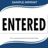 Office Stamp - Large 'Entered' Rubber Stamp with Durable Wood Handle, Ideal for Accounting Clerks, 7/8 x 2-1/4 Size - Easy-to-Use, Ideal for Office Use, Wood Handle Large Entered Rubber Stamp