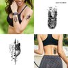 Hotoyannia 72 Sheets Tiny Temporary Tattoos Stickers, Fake Tattoos That Look Real And Last Long, Halloween Tattoos Include Black Scary Wolf Lion Tiger Skeleton Skull Tattoos