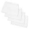 Adhesive Spreader, 4 Pcs Notched Glue Spreader Kits Plastic Notched Trowel 0.5"/1" Tooth Reusable for Glue Epoxy Resin Putty Hardwood Flooring (White)