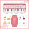 Love&Mini Piano Keyboard Toy for Girls - 24 Keys Toddler Piano Music Toy Instruments with Microphone, Pink Piano Toys for 1 2 3 Years Old Girls Birthday Xmas Gift
