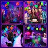 14 Inch UV Neon Balloons, UV Black Light Balloons Glow in the dark for Birthday Decorations Wedding Glow Party Supplies Blacklight Carnival (100 Pcs)