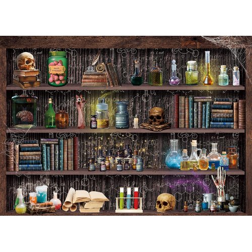 Mad Scientist Laboratory Backdrop for Kids Halloween Magic School Background Spooktakular Creepy Skull Poison Apothecary Witch Kitchen Hallowmas Baby Shower Party Decorations Banner (7X5FT(82x59inch))
