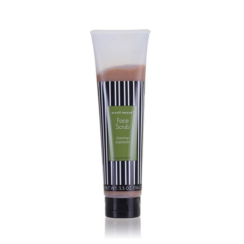 MGA Vegan Face Scrub - Scruff Rescue Face Scrub, Daily Exfoliator & Face Wash for Deep Cleaning | Prevents Blackheads & Ingrown Hairs | pH Balanced Walnut Shell Microdermabrasion | 5.5 oz