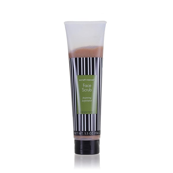 MGA Vegan Face Scrub - Scruff Rescue Face Scrub, Daily Exfoliator & Face Wash for Deep Cleaning | Prevents Blackheads & Ingrown Hairs | pH Balanced Walnut Shell Microdermabrasion | 5.5 oz