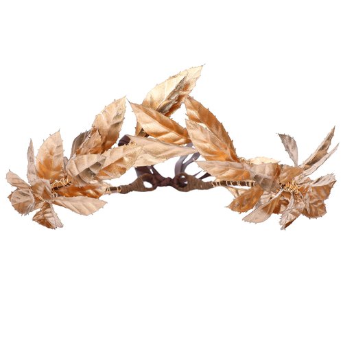 MOSTORY Handmade Gold Leaf Crown Headpiece Greek God Headband for Men’s Wedding Golden Laurel Tiara for Mardi Gras LARP Roman Renaissance Fair Medieval Toga Costume Hair Wreath