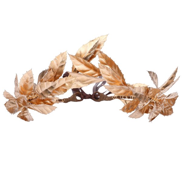 MOSTORY Handmade Gold Leaf Crown Headpiece Greek God Headband for Men’s Wedding Golden Laurel Tiara for Mardi Gras LARP Roman Renaissance Fair Medieval Toga Costume Hair Wreath