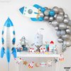 KatchOn, Huge Blue Rocket Balloons for Kids - 33 Inch, Pack of 1 | Spaceship Balloon, Space Themed Party Decorations | Space Balloons, Rocketship Balloons | Rocket Ship Balloon for Rocket Ship Decor
