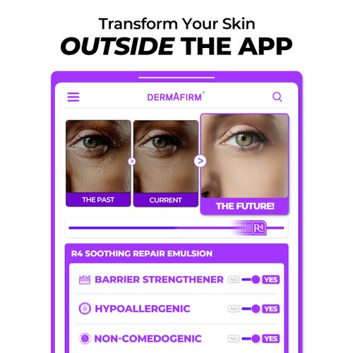 Dermafirm Soothing Repair Korean Emulsion Cream R4 | Daily Face Moisturizer Skin Care Emulsion with Eucalyptus, Peptide and Collagen | Gentle for All Skin Types No Animal Trials No Paraben 6.76 fl oz