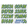 STIFFIE Whipline Solid Atomic Green/Navy 3" Alpha-Numeric Registration Identification Numbers Stickers Decals for Boats & Personal Watercraft