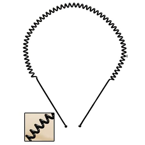 SBWC Spring Hair Band Wave Hair Band Metal Hair Band Spring Head Band for Men Boys Women Girls (Pack of 1)