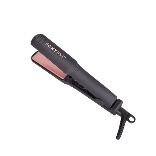 FoxyBae Smooth Moves Mini Flat Iron Hair Straightener - for Travel | Dual Voltage Mini Hair Straightener | For Frizz-free and Healthy Sleek Hair | Small Flat Iron for Short Hair | Rose Gold Collection