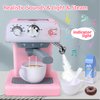 CUTE STONE Toy Coffee Set , Kids Coffee Maker Toy with Sound and Light, Realistic Steam, Play Kitchen Set with Play Food, Toddler Play Kitchen Accessories Toys for Girls Boys