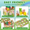 Montessori Wooden Farm Toys: Toddler 12-18 Months Toy with Game Map for 1 2 3 Year Old Baby Boys Girls | 1st First Birthday Gifts for 1-2 Years | Wood Learning Educational Toys Fine Motor Skills