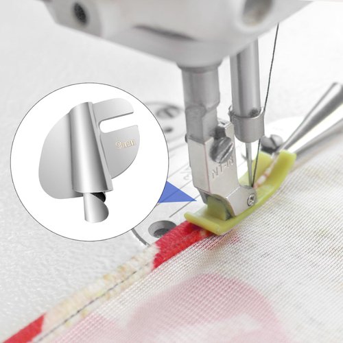 4Pcs Universal Sewing Rolled Hemmer Foot Set,4 Sizes Wide Rolled Hem Pressure Foot, Sewing Machine Presser Foot Hemmer, Curved Scroll Hemmer Foot for Household Industrial Sewing Machines