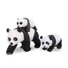 Toymany 4PCS Solid Panda Figurines Toy Set, 2-4" Realistic Plastic Jungle Animals Figures Family Set with Bamboo & Baby Pandas, Educational Toy Cake Toppers Christmas Birthday Gift for Kids Toddlers