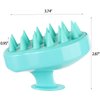 BTYMS Hair Scalp Scrubber Shampoo Brush, Silicone Scalp Massager Scalp Brush Hair Washing Brush Exfoliating Brush for Hair Growth & Dandruff Removal - Green