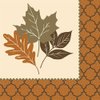 Amscan Copper Leaves Beverage Napkins (16 ct)