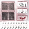Yawamica Lash Extension Kit Wispy Lash Clusters Kit 30D 40D Natural Eyelash Extension Kit 9-16mm Left & Right Premade Eyelash Clusters 280pcs with Lash Bond and Seal and Lash Tweezers