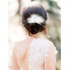 Latious Wedding Bride Flapper Feather Hair Comb White Crystal Gatsby1920s Hair Clip Fascinator Hair Accessories Prom Bridal Hair Jewelry for Women and Girls