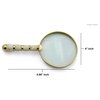 Meridian Nauticals Solid Brass Mother of Pearl 10X Magnifier, Handheld Reading Magnifying Glass, Best for Reading, Crossword Puzzle, Rocks, Coins, and Stamps
