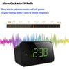 Philips Digital Alarm Clock Radio, FM Radio Alarm Clocks for Bedrooms, Dual Alarm Clock Radios for Bedroom with Battery Backup, Sleep Timer Function, Easy Snooze and Large LED Display - Black
