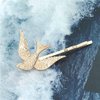 Olbye Sparrow Hair Pins Gold Bird Hair Clip Bridal Hair Accessories For Women and Girls 2 Pcs