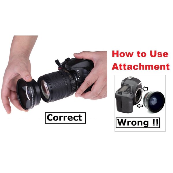 2 Lens Set HI DEF PRO Wide Angle & TELEPHOTO Lens for Sony SLT-A55V SLT-A55 (55mm Compatible)
