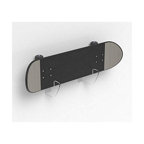 WANLIAN Skateboard Wall Mount Display Rack Skateboard Wall Rack Display Rack Hanger Rack Skateboard Wall Mount Bracket Deck Rack (Transparent 1 Pair)