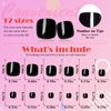 AddFavor Press on Toenails, 288pcs Solid Color Glossy Fake Toenails Press on Short Full Cover Acrylic Press on Toe Nails Artificial Fake Toe Nail Tips Kit with Nail Glue for Women and Girls