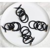 Elastic Hair Ties Elastics,Stretchy Rubber Bands,Pack of 12,Women Elastic Knotted Hair Rope Ponytail Holders for Women Girls(Black)
