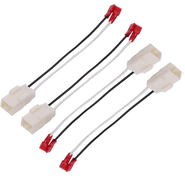 4 Pack 72-6514 Speaker Wire Harness Adapter Plug Compatible with Jeep Wrangler Chrysler Town & Country Speaker Harness Adapter Dodge Dakota Front Rear Door Speaker Wiring Harness Adapter (4)