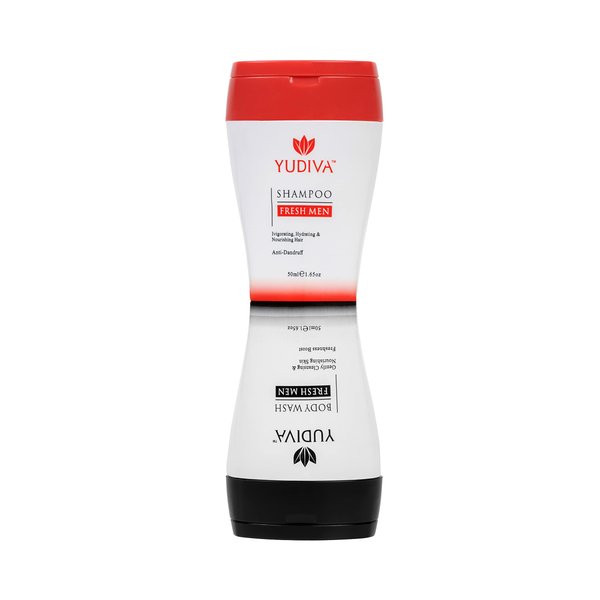 Yudiva Fresh Men Shampoo & Body Wash Set, TSA Travel Size 3.3 Fl Oz