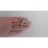 Generic Small rounded pearl and gold metal hair claw clip bridal clip