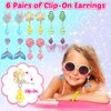 ZMLM Jewelry Gifts Toys for Girls: Unicorn Jewelry Box Ring Earring Necklace Set Valentines Day Gifts Easter Birthday Gifts, Art Craft DIY Headband Making, Pretend Play Toys for Girls 4 5 6 7 8 9 10