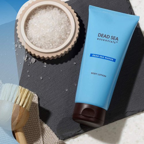 Dead Sea Essentials Hydrating Body Lotion, Dry Skin Remedy, Vegan Moisturizer, Anti-Aging Treatment, Cruelty Free - 6.76 fl oz, 200 ml