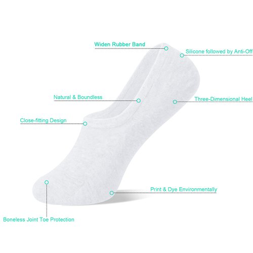 DIBAOLONG Womens No Show Socks Non Slip Flat Boat Line Low Cut Socks 6 Pairs