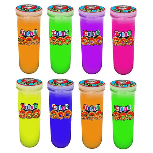 JA-RU Dr. Wacko's Mad Lab Slime Kit (8 Tubes Assorted) Sensory and Educational, STEM Toy, Arts Crafts | Best Toys for Science | Party Favors, Easter Prizes and Birthday Gifts for All Age. 5437-8