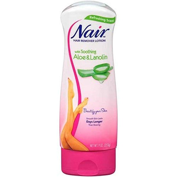 Nair Hair Removal Lotion with Soothing Aloe & Lanolin, 9 Ounce