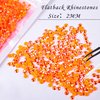 RODAKY 5000Pcs Resin Rhinestones，2MM Orange AB Round Flatback Jelly Rhinestones for Crafts DIY Crystal Gems Shiny Diamond for Nails Design Rhinestones Bulk Tumblers Face Makeup Clothes Shoes