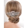 Rumtock Vintage Bohemian Silver Hair Comb Rhinestones Beaded Stunny Hair Jewelry for Wedding Brides Bridesmaid Women Girls Speical Occasion Hair Accessories
